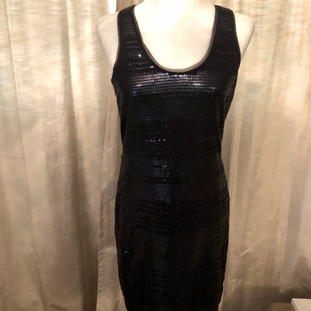 Navy blue sequined dress